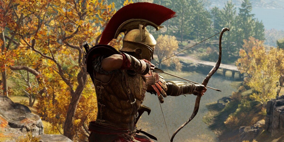 Warrior Firing A Bow From Assassin's Creed Odyssey
