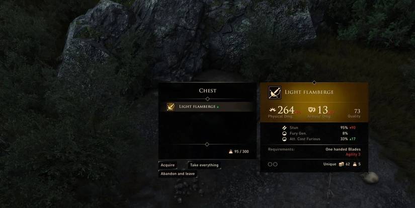 Flamberge weapon stat page