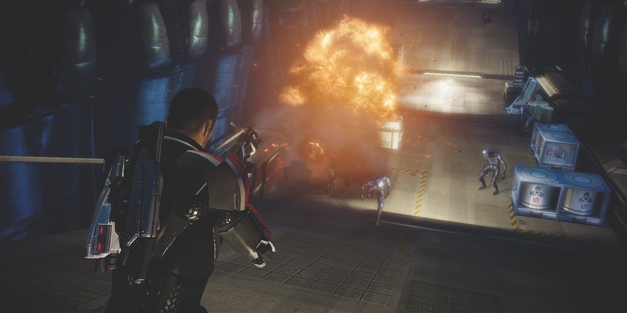 Shepard Firing A M-560 Hydra From Mass Effect 3