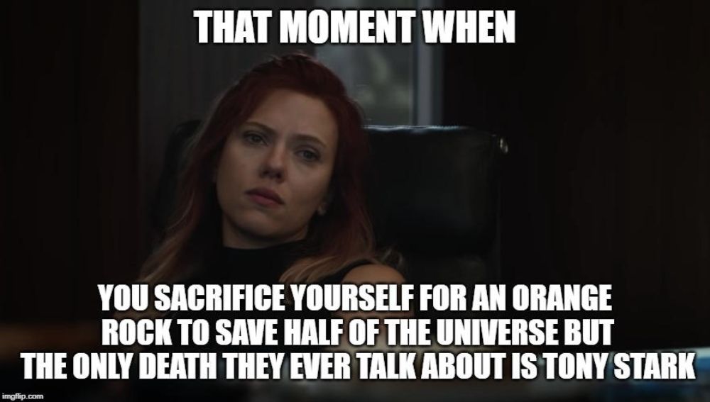 MCU Meme About People Focusing On Tony Stark's Sacrifice More Than Black Widows