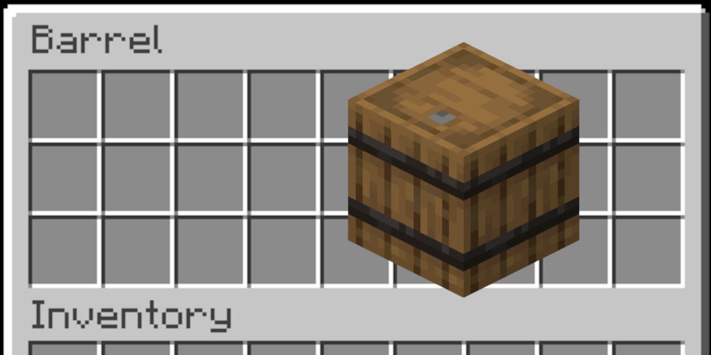 Making a storage barrel in Minecraft Bedrock and Java