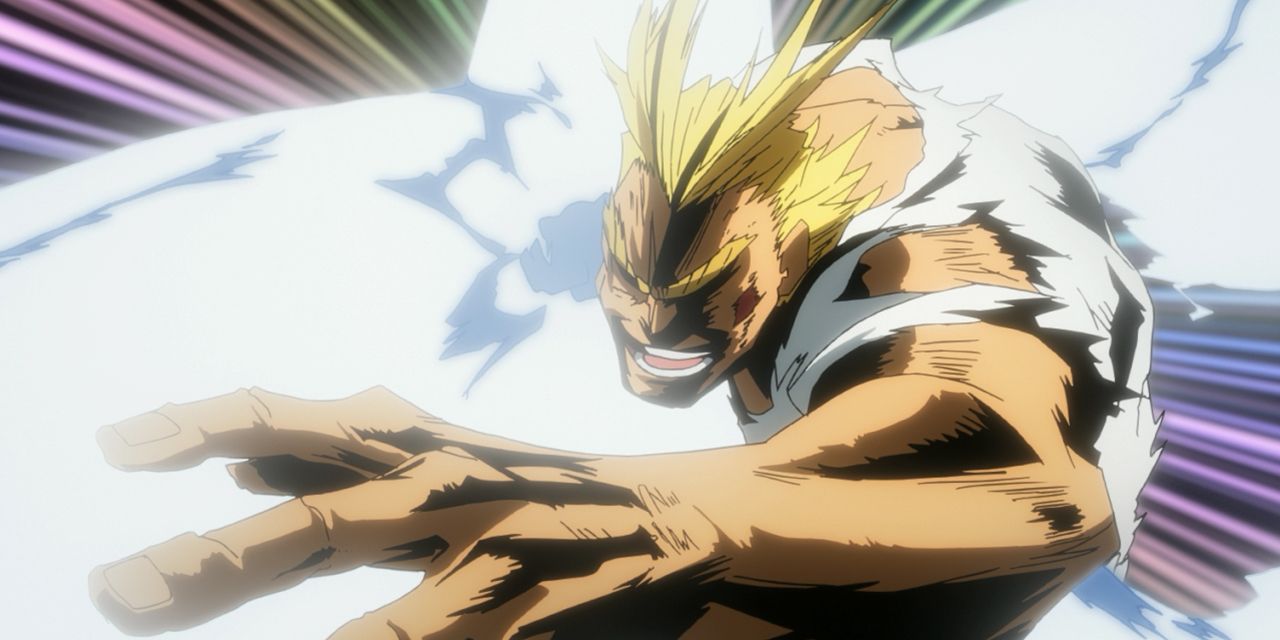 All Might's smash in My Hero Academia