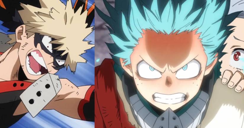 My Hero Academia Deku Bakugo fight scenes