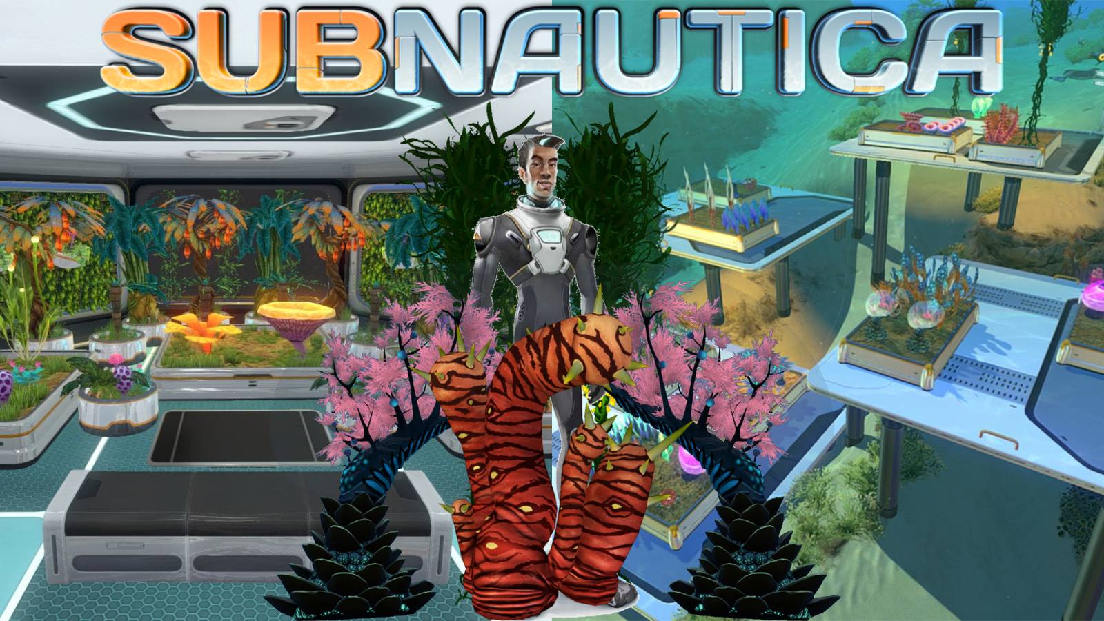 Subnautica planters growing flora