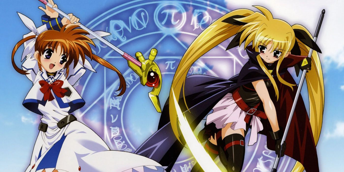 Nanoha Takamachi and Fate Testarossa - the main protagonists of Magical Girl Lyrical Nanoha.