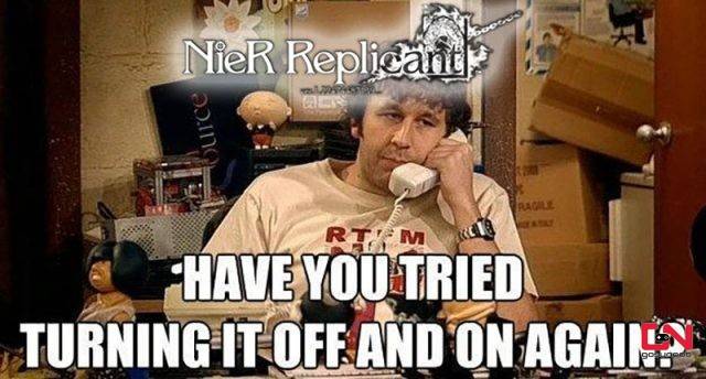 Nier Replicant IT Crowd Turning It Off Meme