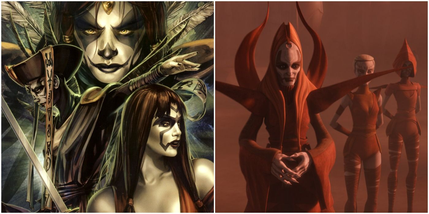 The Nightsisters in the comics and Star Wars: The Clone Wars