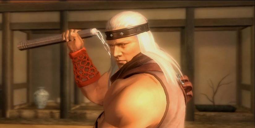 Murai wielding nunchaku in Ninja Gaiden Sigma