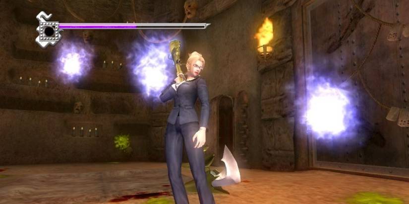 Rachel wielding War Hammer in Ninja Gaiden Sigma Plus