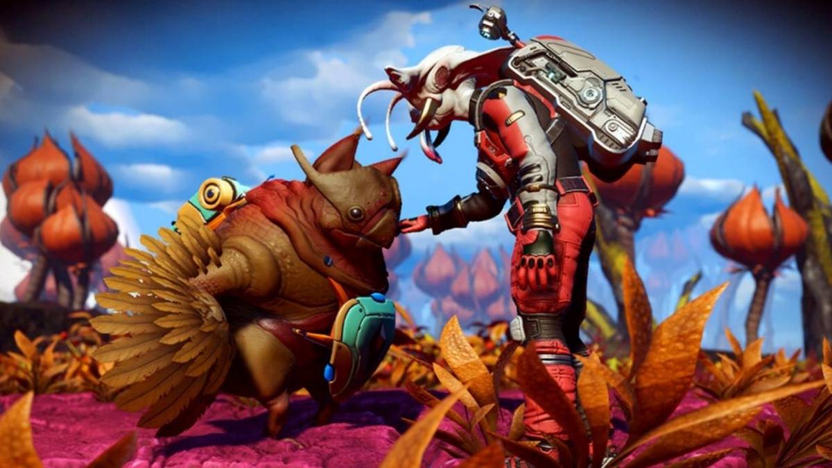 no mans sky player with alien