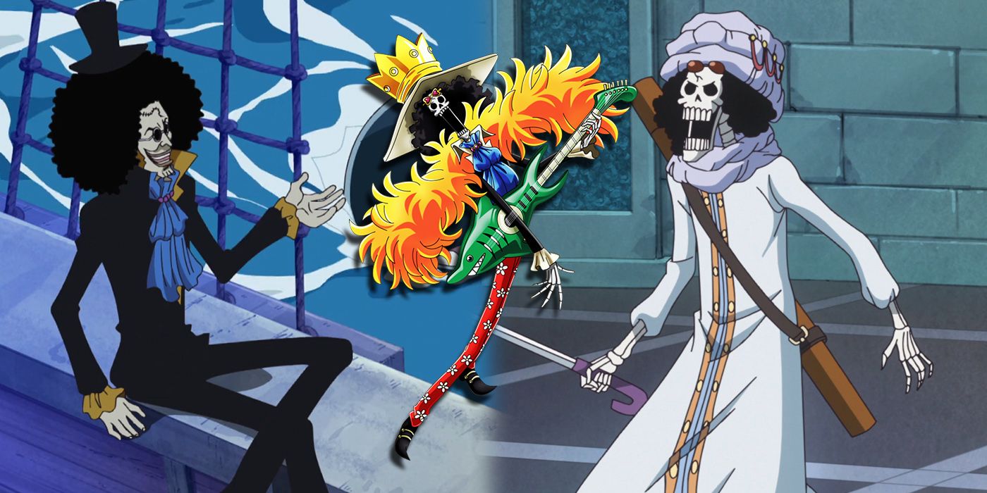 One Piece - Brook As A Human Talking To Laboon And Brook As A Skeleton In His Outfit During Whole Cake Island