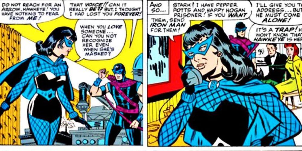 Black Widow in original comic book costume