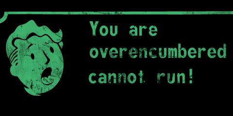 Overencumbered Notification From Fallout 3