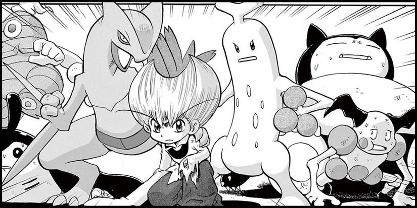 Pokemon Adventures Emerald - Emerald With His Whole Team