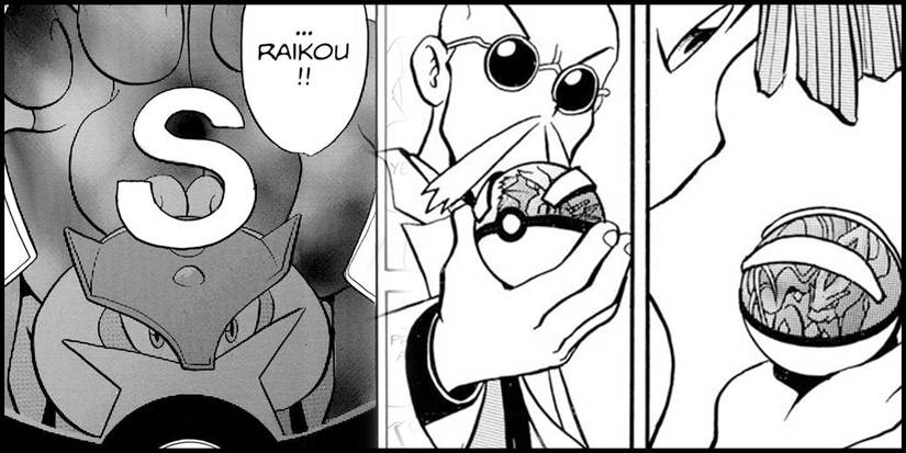 Pokemon Adventures Gold Silver And Crystal - Examples Of The Top Part Of Pokeballs Being Transparent