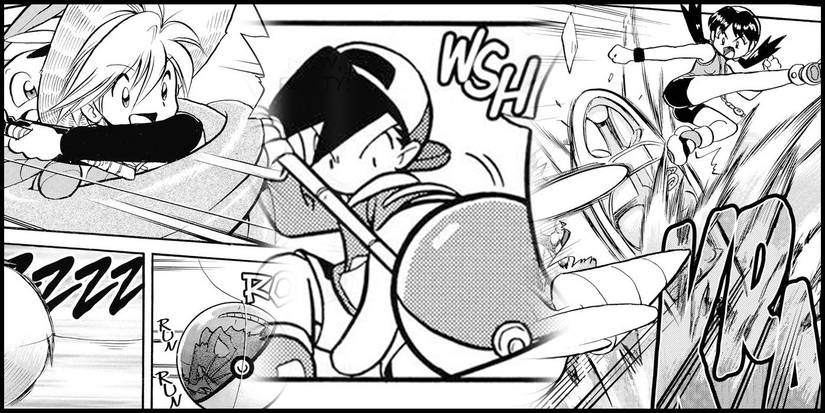 Pokemon Adventures Gold Silver And Crystal - Examples Of Yellow, Gold, And Crystal Using Their Pokeballs In Unique Ways