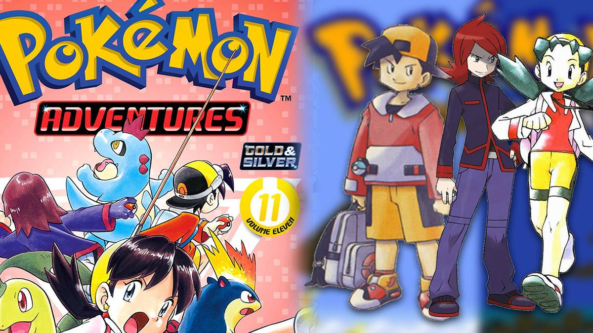 Pokemon Gold, Silver, & Crystal game promo art & manga cover