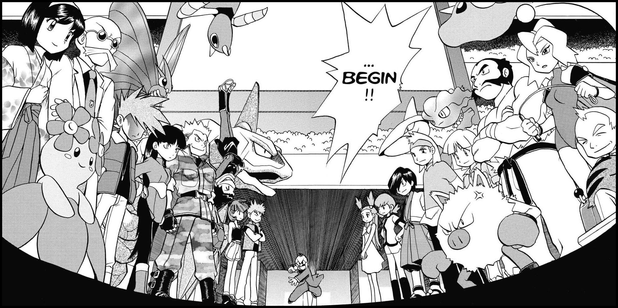 Pokemon Adventures Gold Silver And Crystal - The Start Of The Gym Leader Exhibition Match