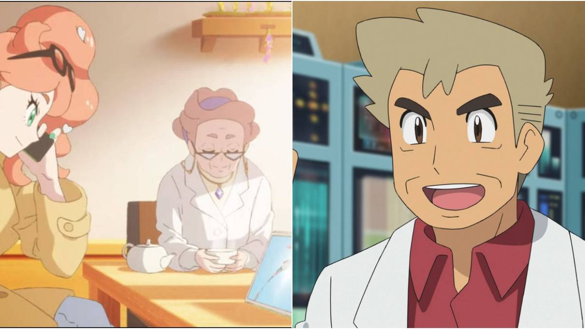 Professor's Oak, Magnolia and Sonia In The Anime
