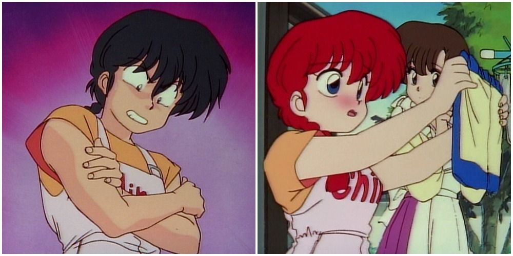 Left: Ranma in boy form Right: Ranma in girl form
