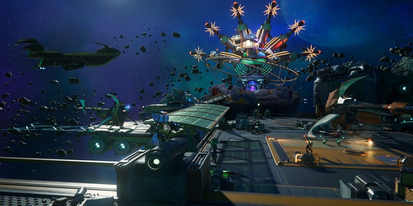 The arena from Ratchet and Clank: Rift Apart