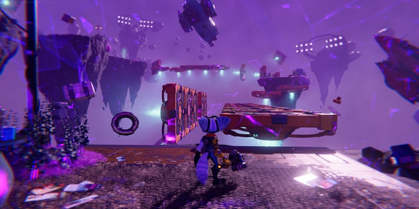 A rift puzzle from Ratchet and Clank: Rift Apart