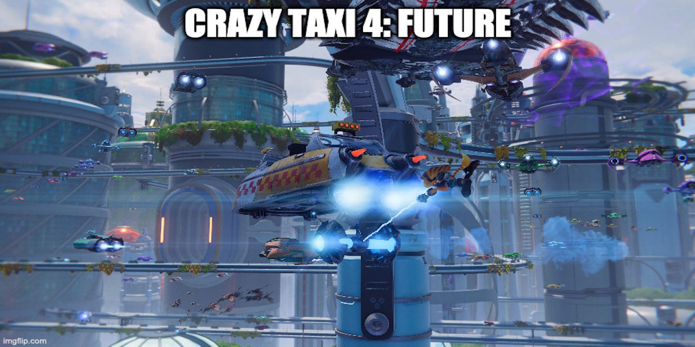A meme about Ratchet and Clank: Rift Apart