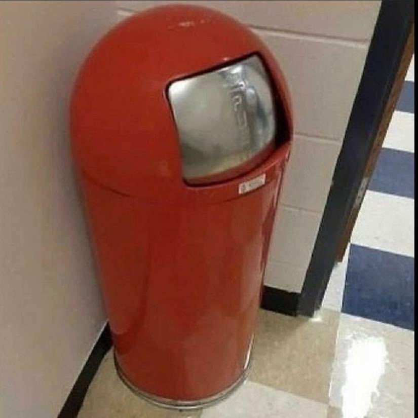 Red Trash Can Among Us Crewmates Real Life