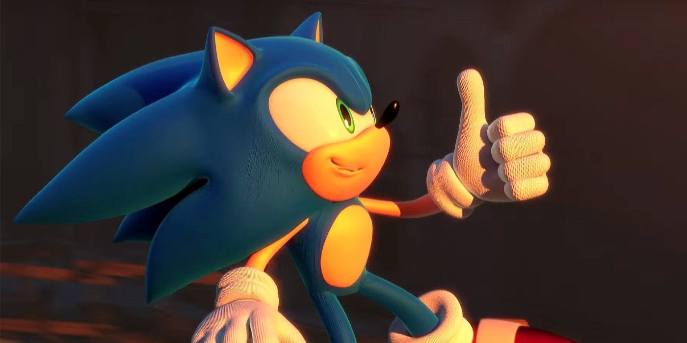 Sonic Side Profile Thumbs Up