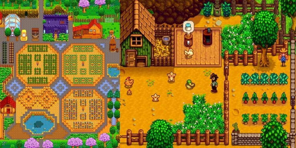 Stardew Valley Far And Close Up Farm Layout Designs