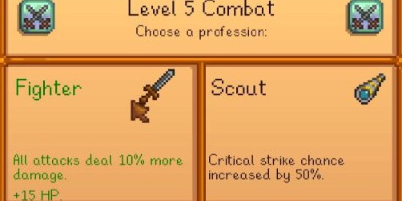 Stardew Valley Fighter and Scout professions
