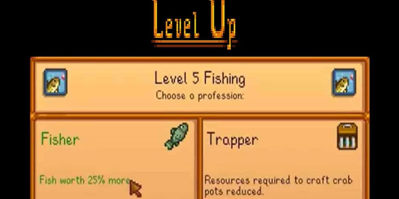 Stardew Valley fisher and trapper professions
