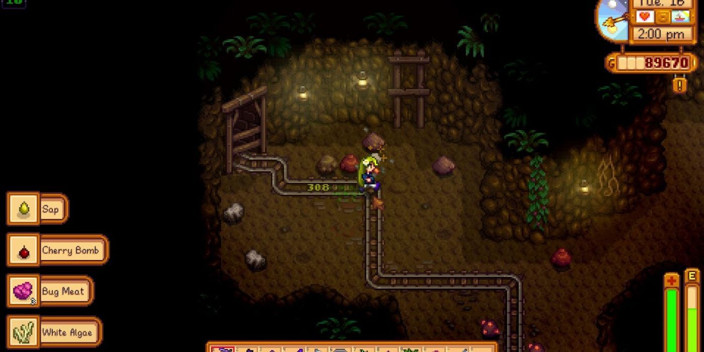 Stardew Valley Player Inside Mines