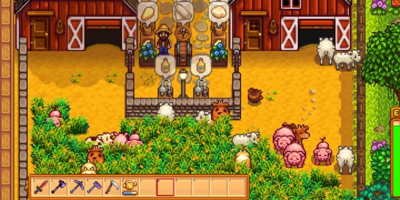 Stardew Valley Two Barns Side by Side