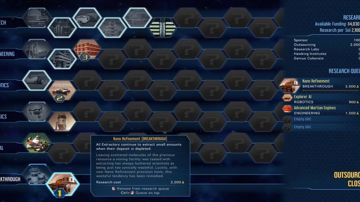 Surviving Mars Getting Funding