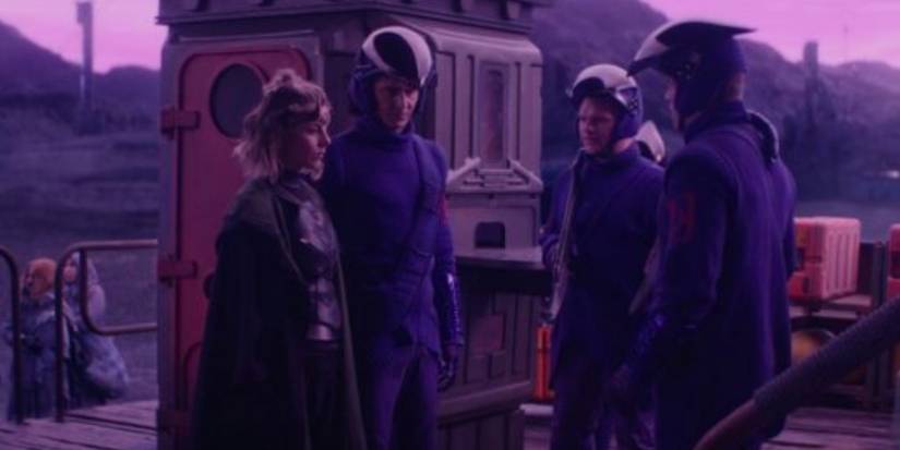 Sylvie and Loki try to get past guards in Lamentis