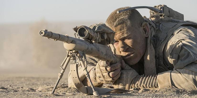 The Wall Still Of John Cena As Matthews Aiming Sniper Rifle