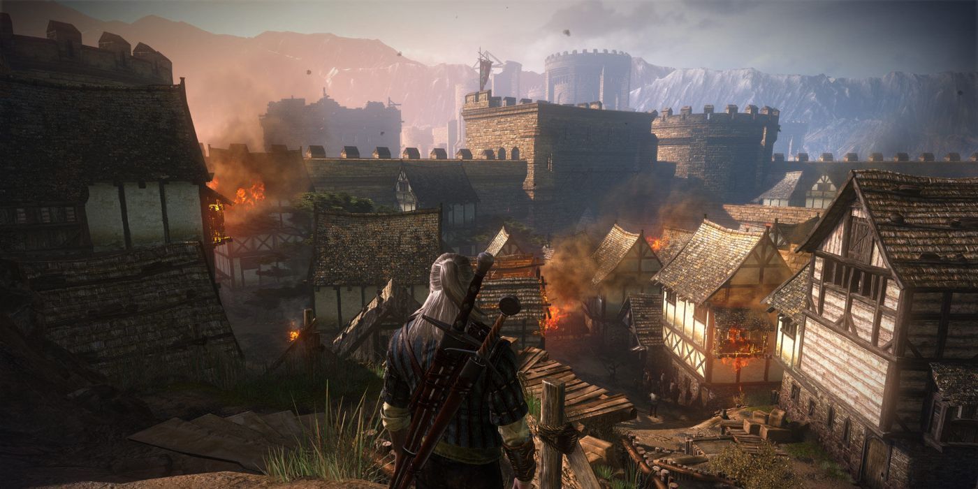 The Witcher 2 Overlooking Town at War