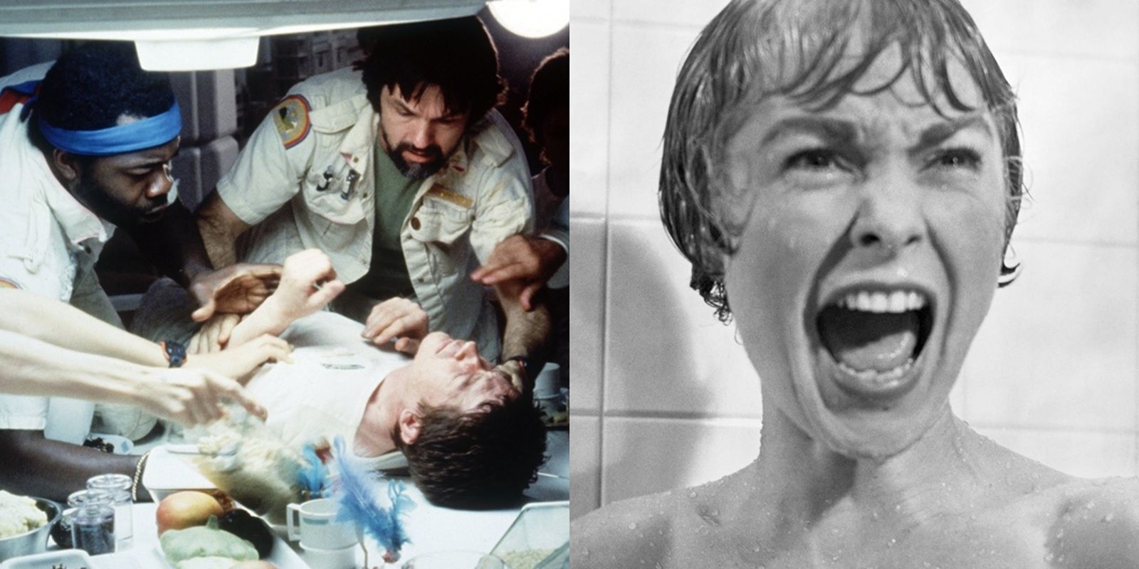 The chestburster scene in Alien and the shower murder in Psycho