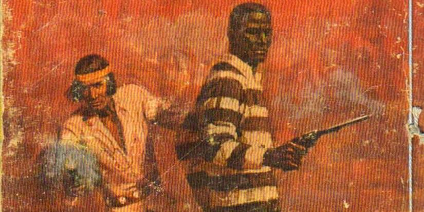 The cover art from Elmore Leonard's Forty Lashes Less One