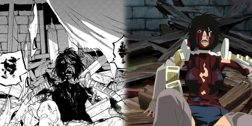 To Your Eternity - Comparing Hayase All Bloodied Up In Manga And Anime