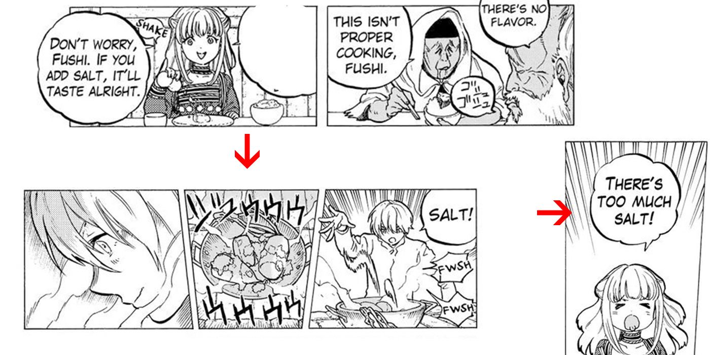 To Your Eternity - Fushi Learning About Putting Salt In Food In The Manga, A Scene That Isnt In The Anime