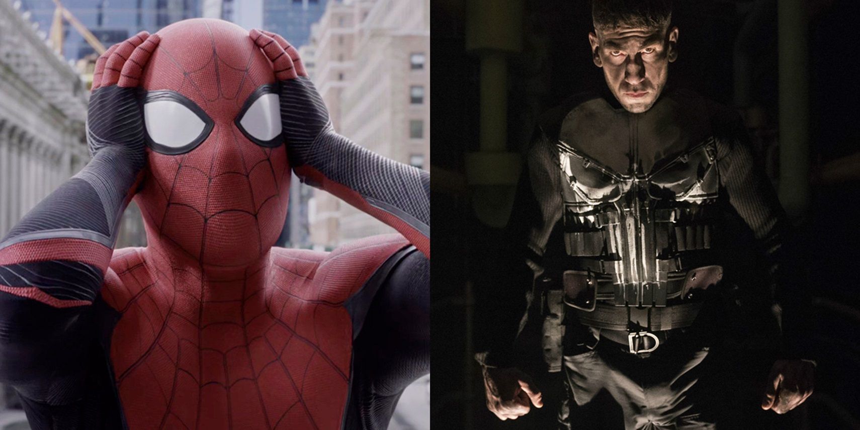 Tom Holland as Spider Man and Jon Bernthal as the Punisher