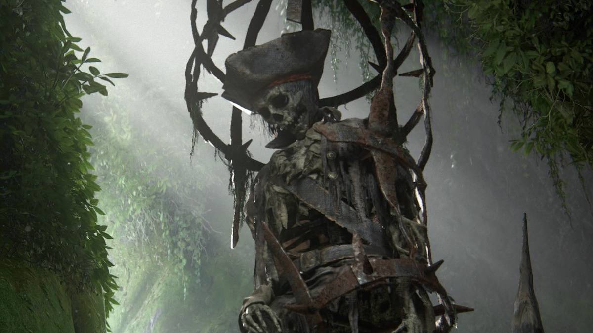 Uncharted 4 Pirate in a cage menu screen.