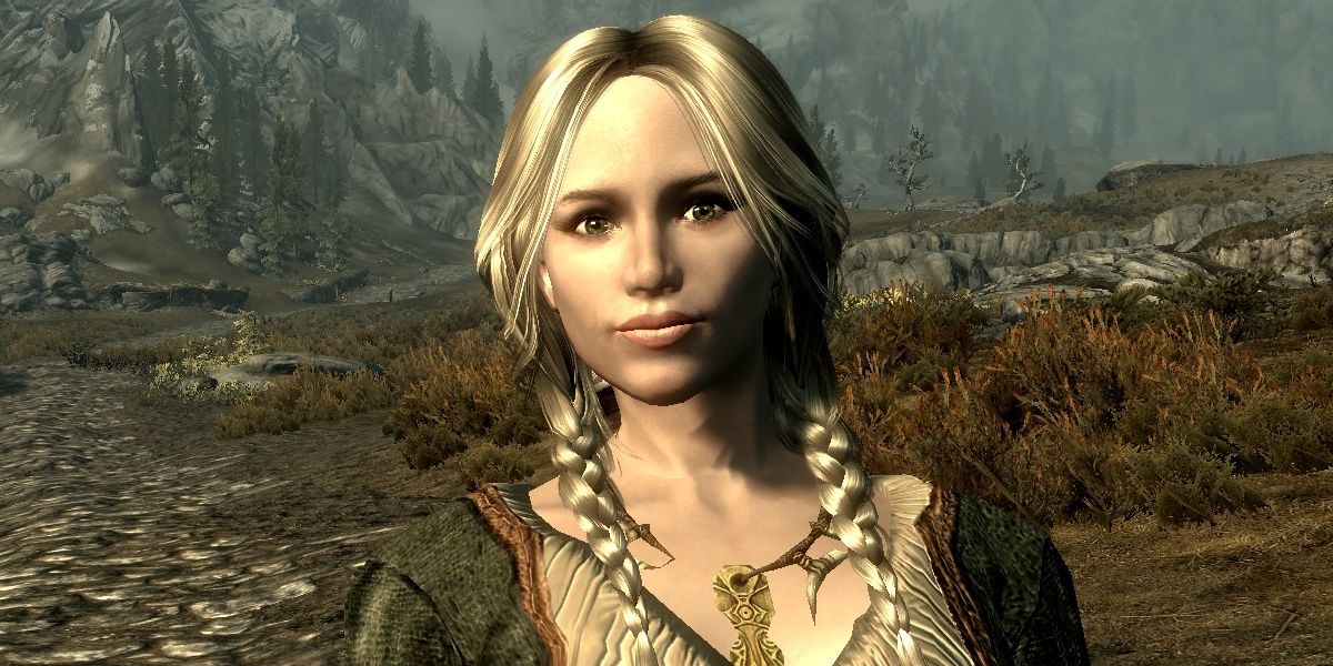 Vilja by Emma Amgepo Lycanthrops stands outside in Skyrim's Whiterun plains