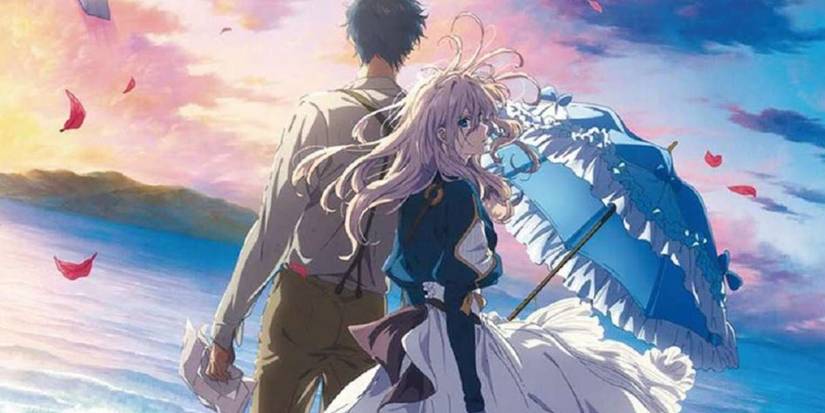 Violet Evergarden protagonists Violet Evergarden and Gilbert Bouganvillea.