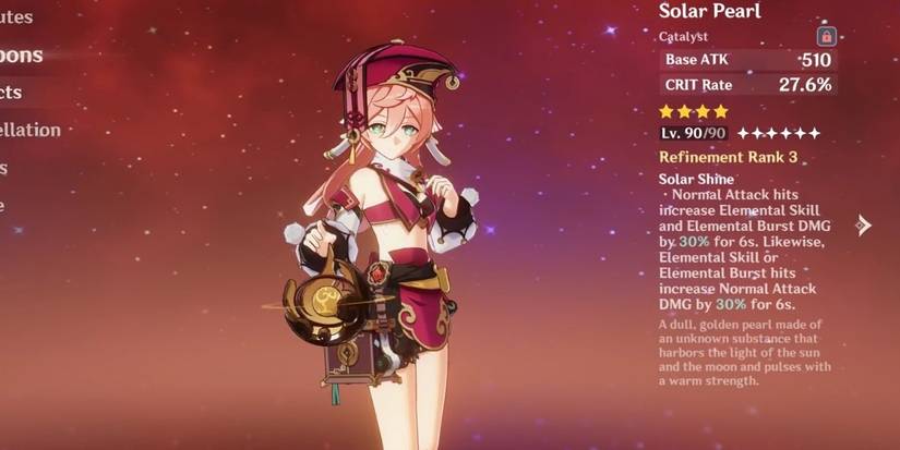 Yanfei using Solar Pearl