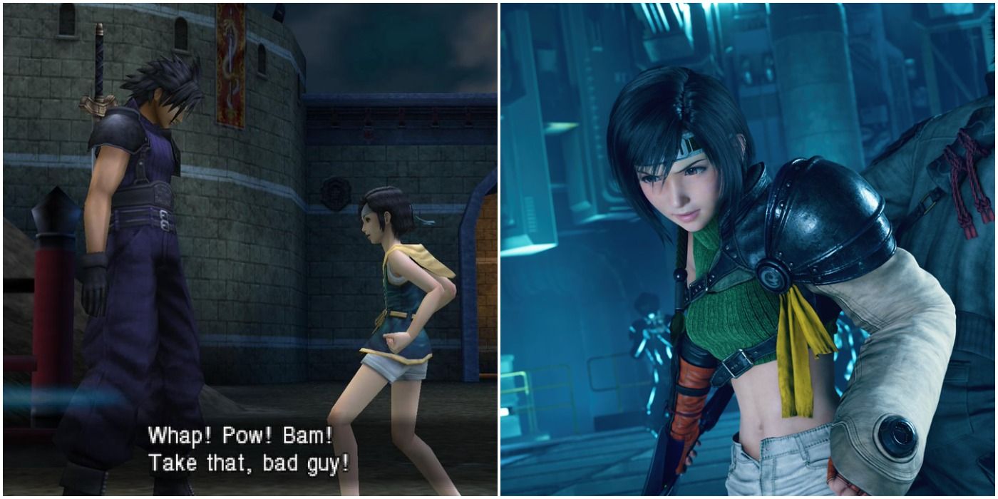 Yuffie's poses in Final Fantasy VII Remake Intermission and Crisis Core