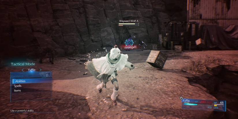 Yuffie keep distance Wayward wolves fight