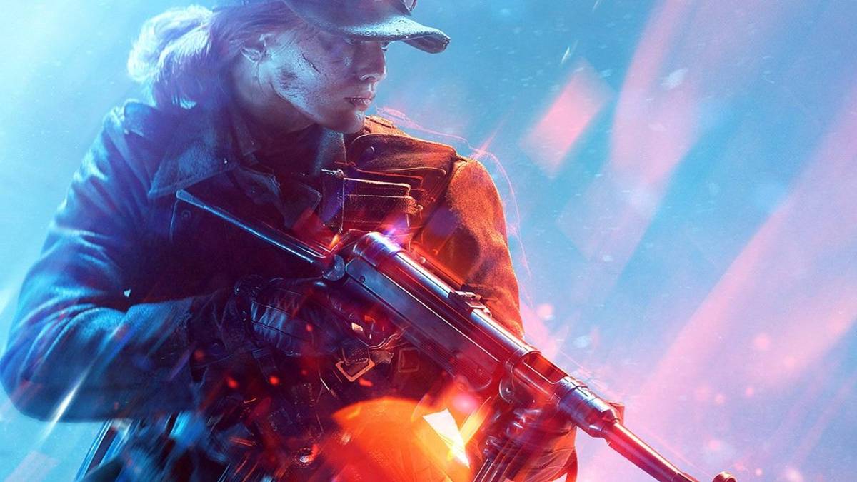 battlefield 5 key art female soldier in hat close up